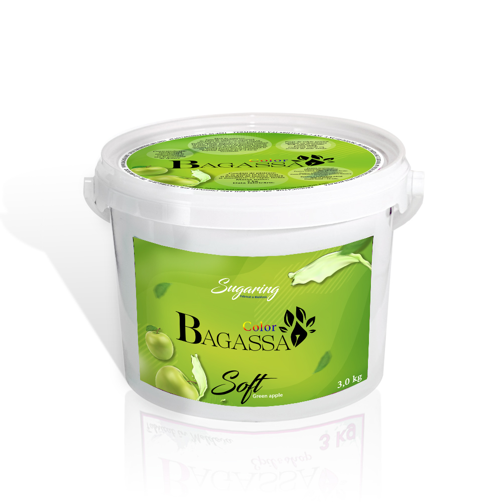 Bagassa Color Soft - Шугаринг зеленое яблоко 3,0 кг